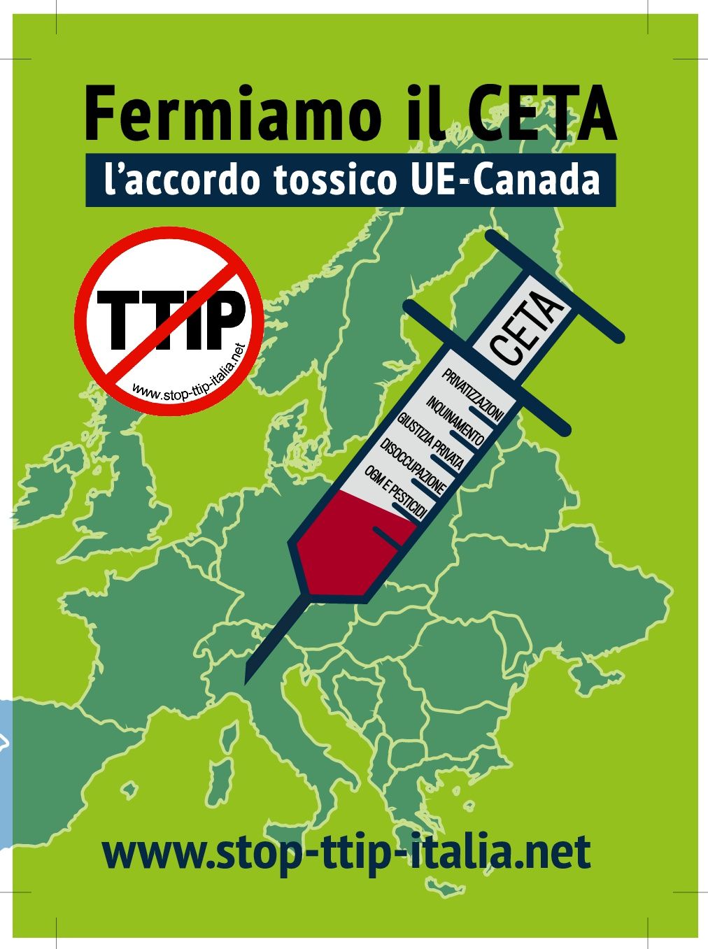 Fronte volantino stop TTIP/stop CETA